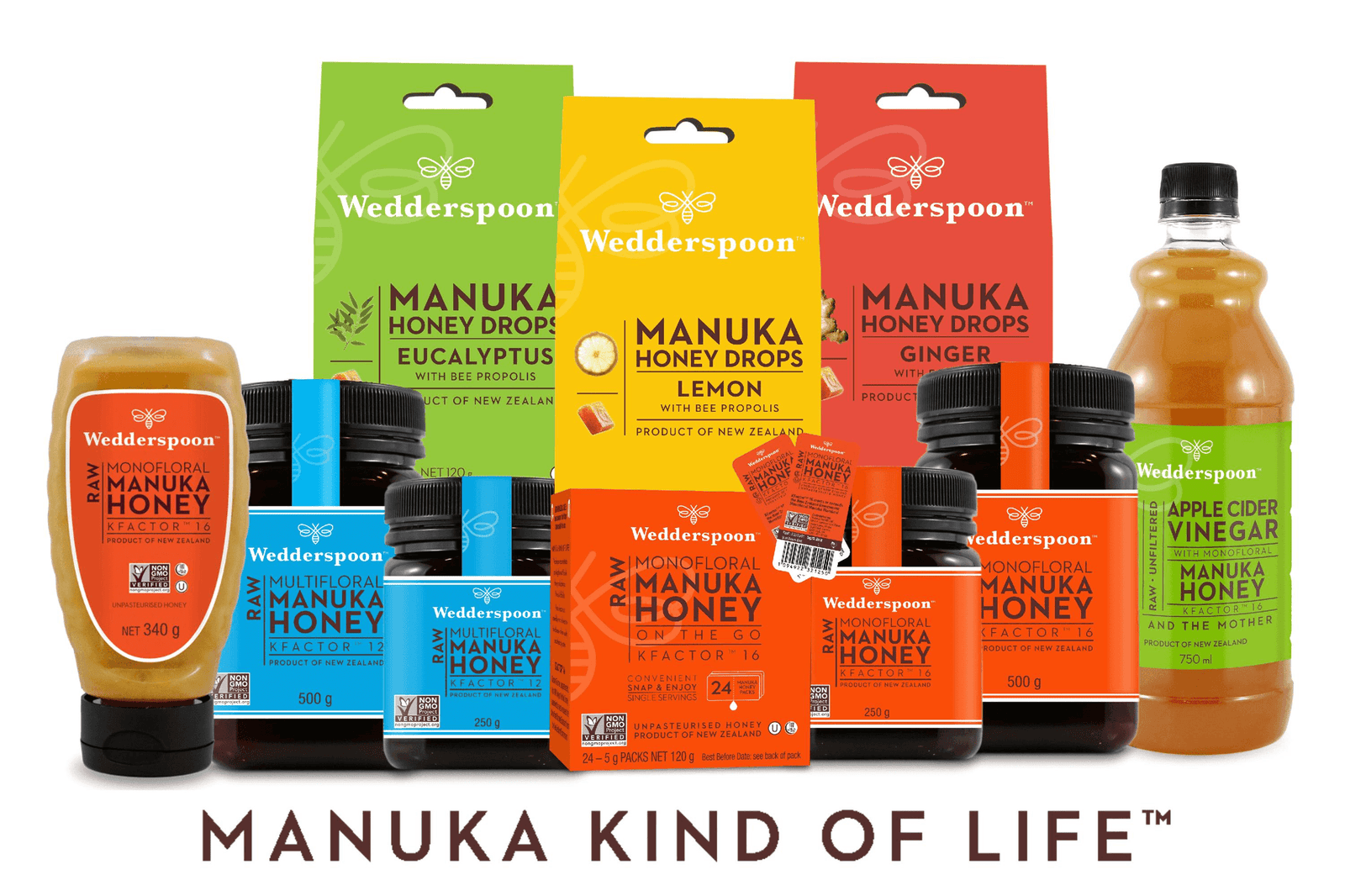 Best natural joint care supplements from Wedderspoon Manuka Honey range including drops, honey, and apple cider vinegar