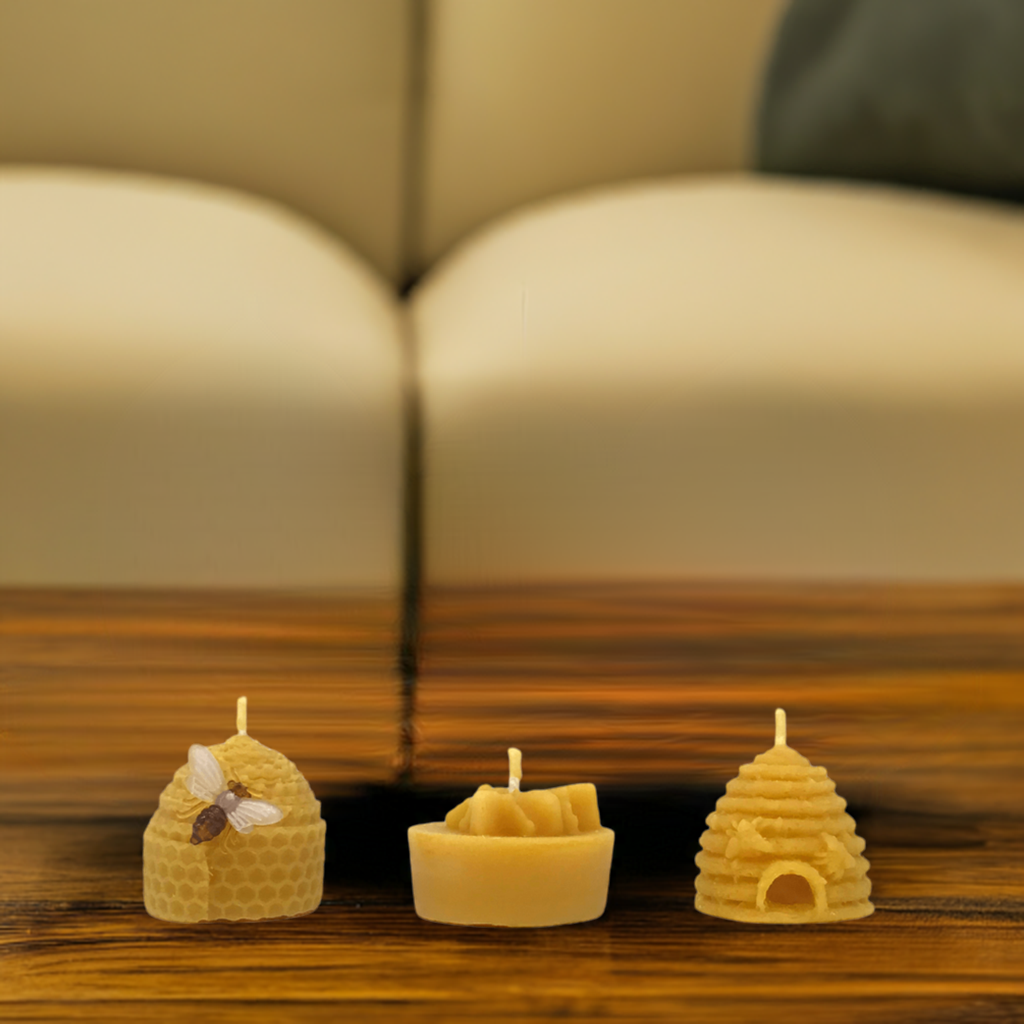 Bee Happy Gift Pack 3 Candles - Pure Beeswax Candle