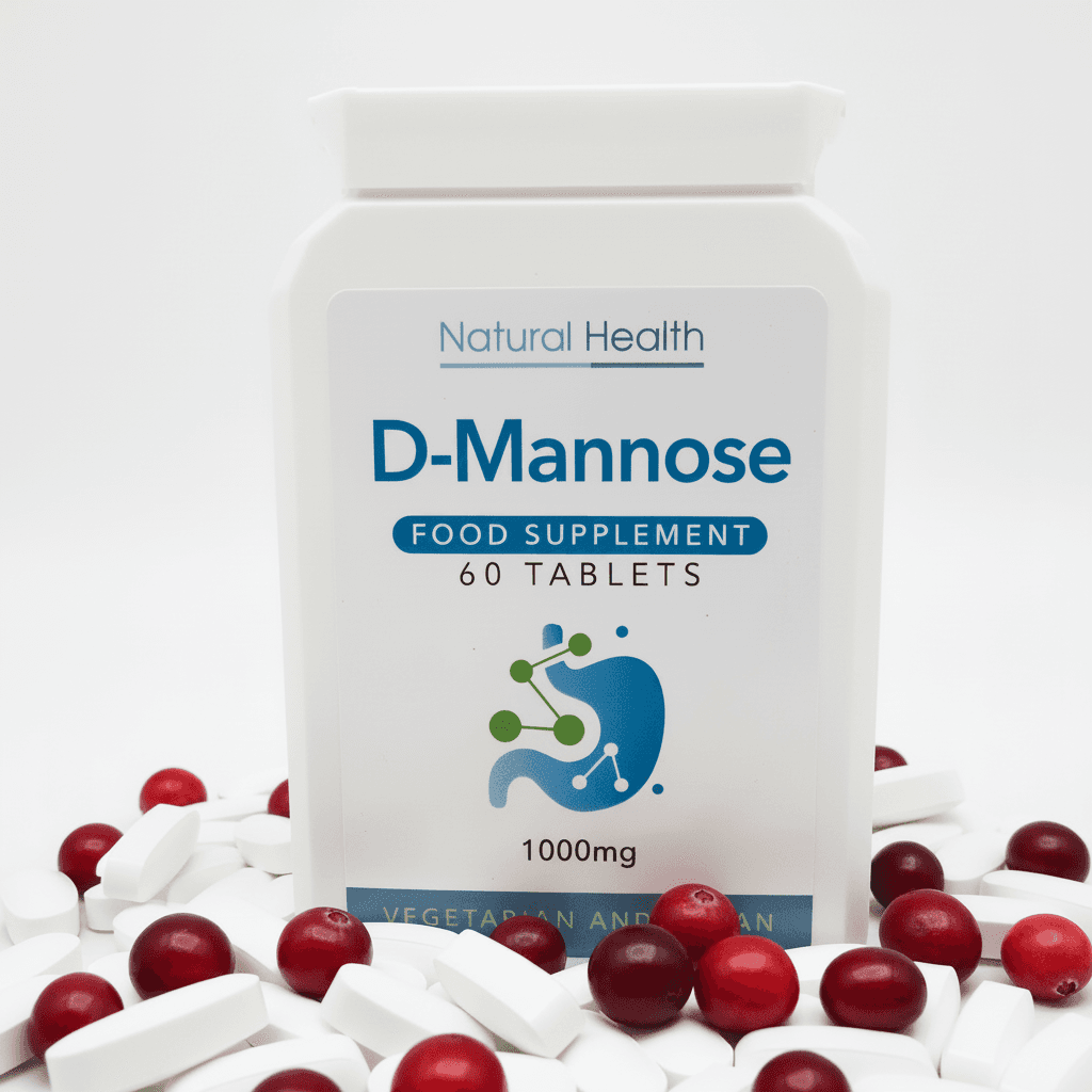 D-Mannose 1000mg Tablets | 60 Tablets | Pure D Mannose Supplement | Chewable | Vegan | 2 Month Supply | Made in the UK