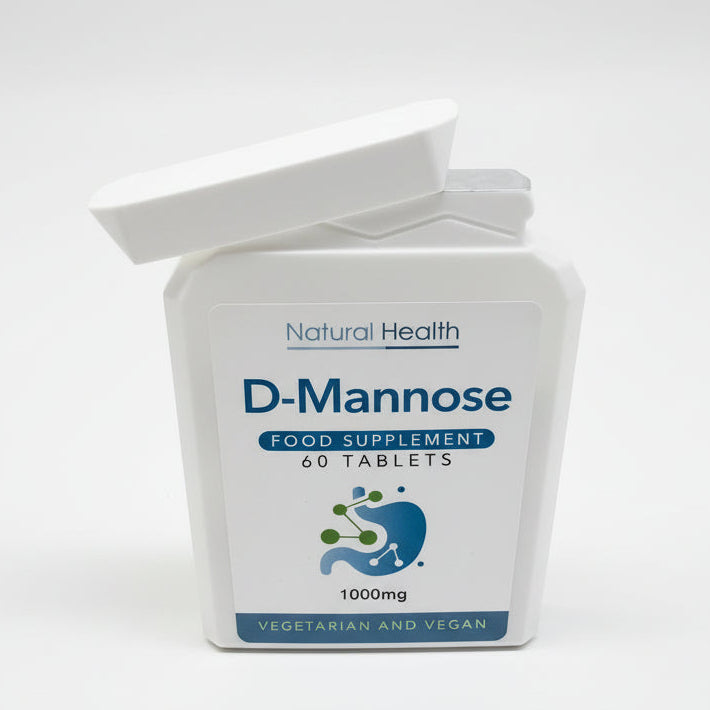 D-Mannose 1000mg Tablets | 60 Tablets | Pure D Mannose Supplement | Chewable | Vegan | 2 Month Supply | Made in the UK