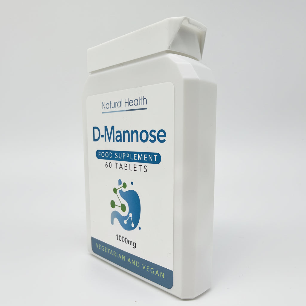 D-Mannose 1000mg Tablets | 60 Tablets | Pure D Mannose Supplement | Chewable | Vegan | 2 Month Supply | Made in the UK