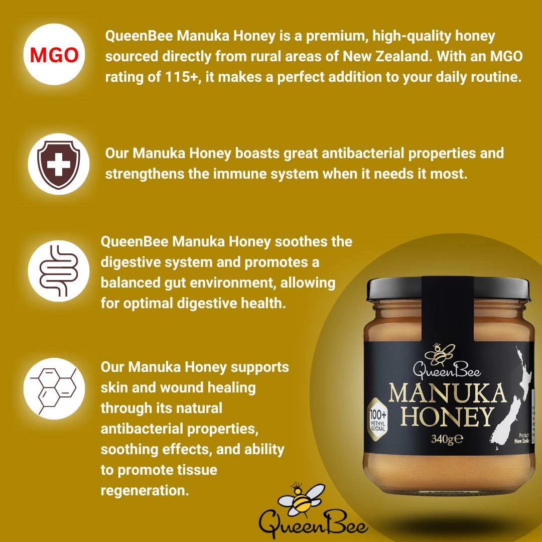 Queen Bee Manuka Honey MG115 - 340g