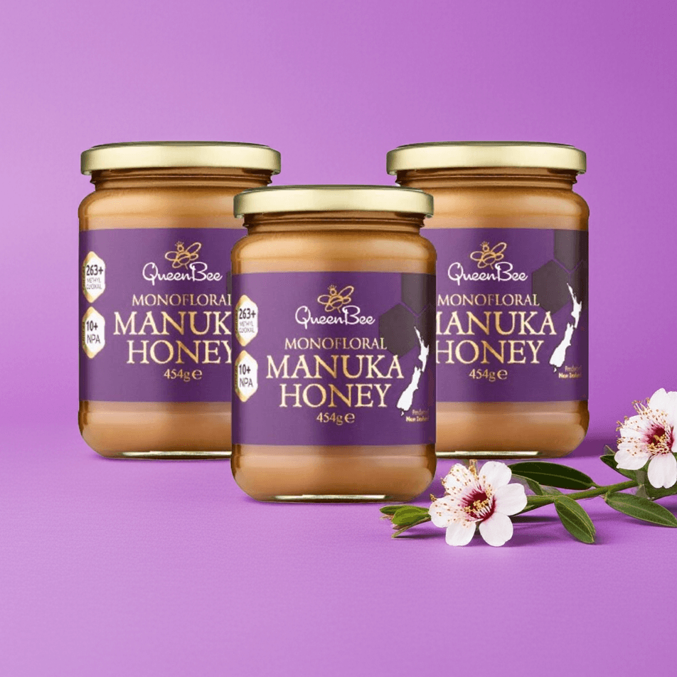 Queen Bee Manuka Honey MG263 - 454g - Triple Pack