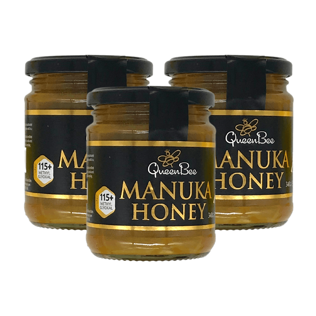 Queen Bee Manuka Honey MG115 - 340g Triple Pack