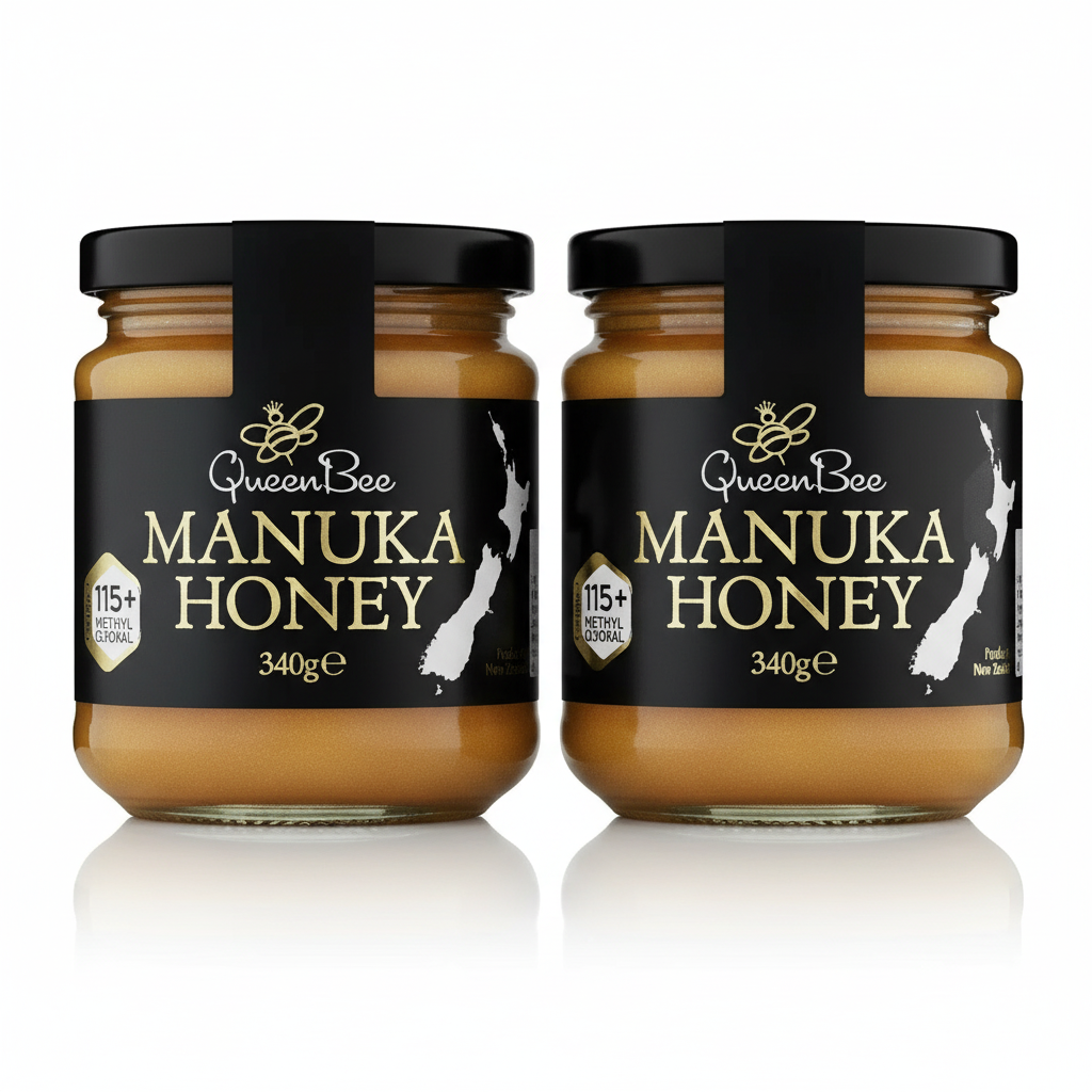 Queen Bee Manuka Honey 115+ MGO 340g Twin Pack