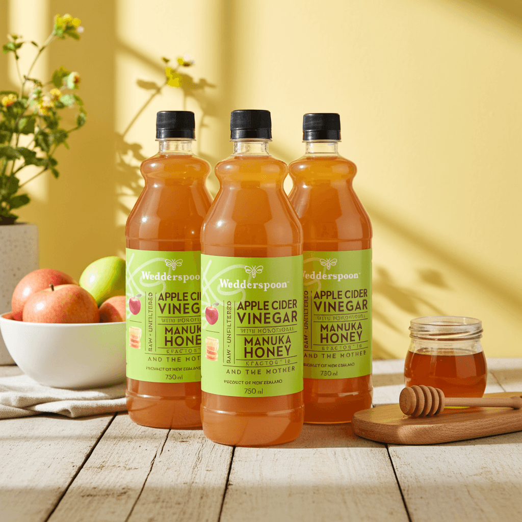 Wedderspoon Apple Cider Vinegar with Manuka Honey 750ml Triple Pack