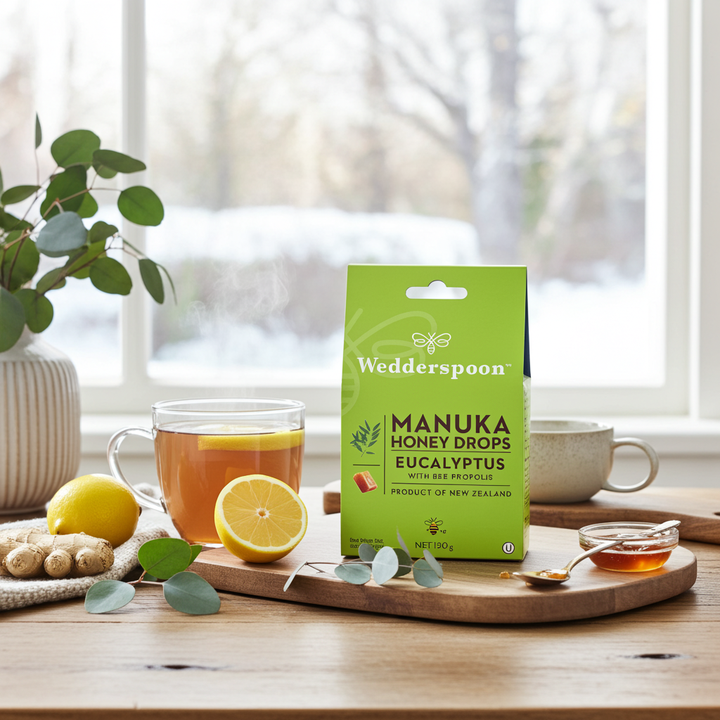 Wedderspoon Manuka Honey Drops Eucalyptus Drops