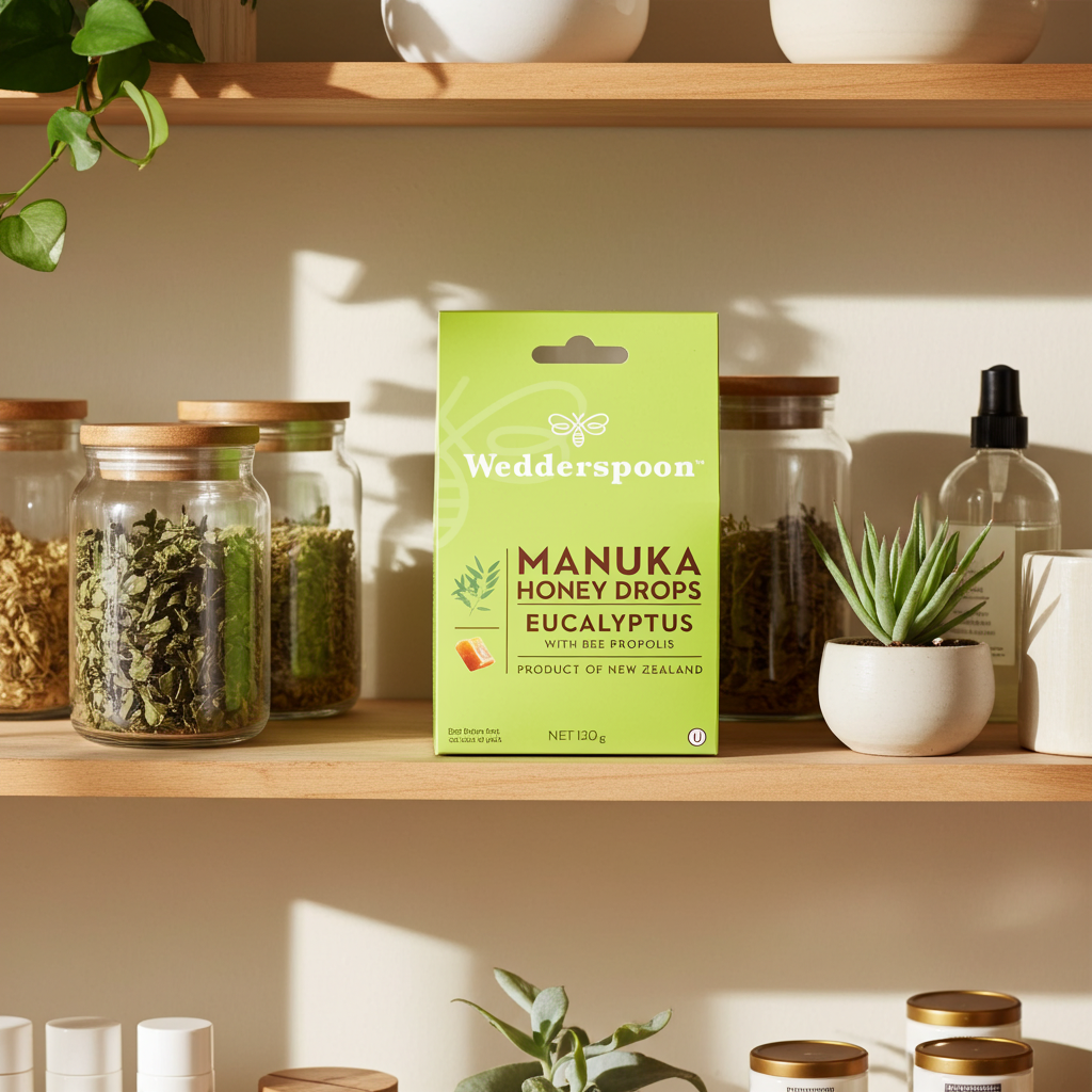 Wedderspoon Manuka Honey Drops Eucalyptus Drops