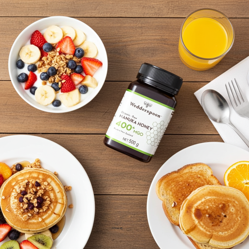 Wedderspoon Raw Manuka Honey 400 MGO (500g) – Unpasteurised High Potency