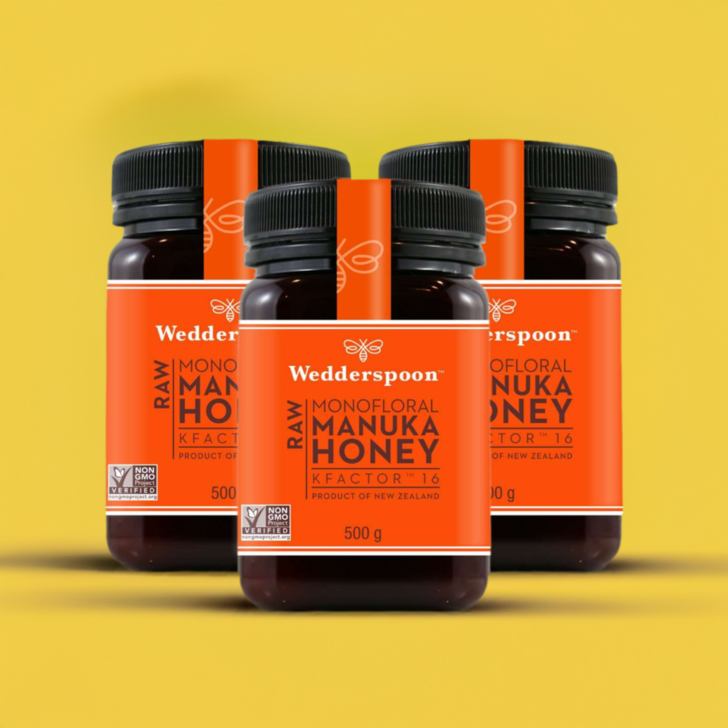 Wedderspoon RAW Manuka Honey KFactor 16+ 500g - Triple Pack