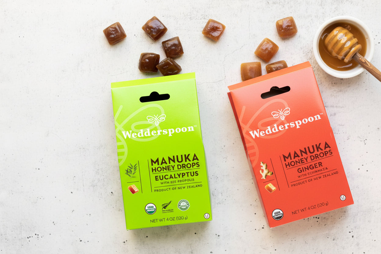Wedderspoon Manuka Honey Drops - Lemon, Ginger and Eucalyptus Bundle