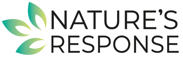Natures Response brand logo with green leaf icon and text, promoting natural vapour rub for babies