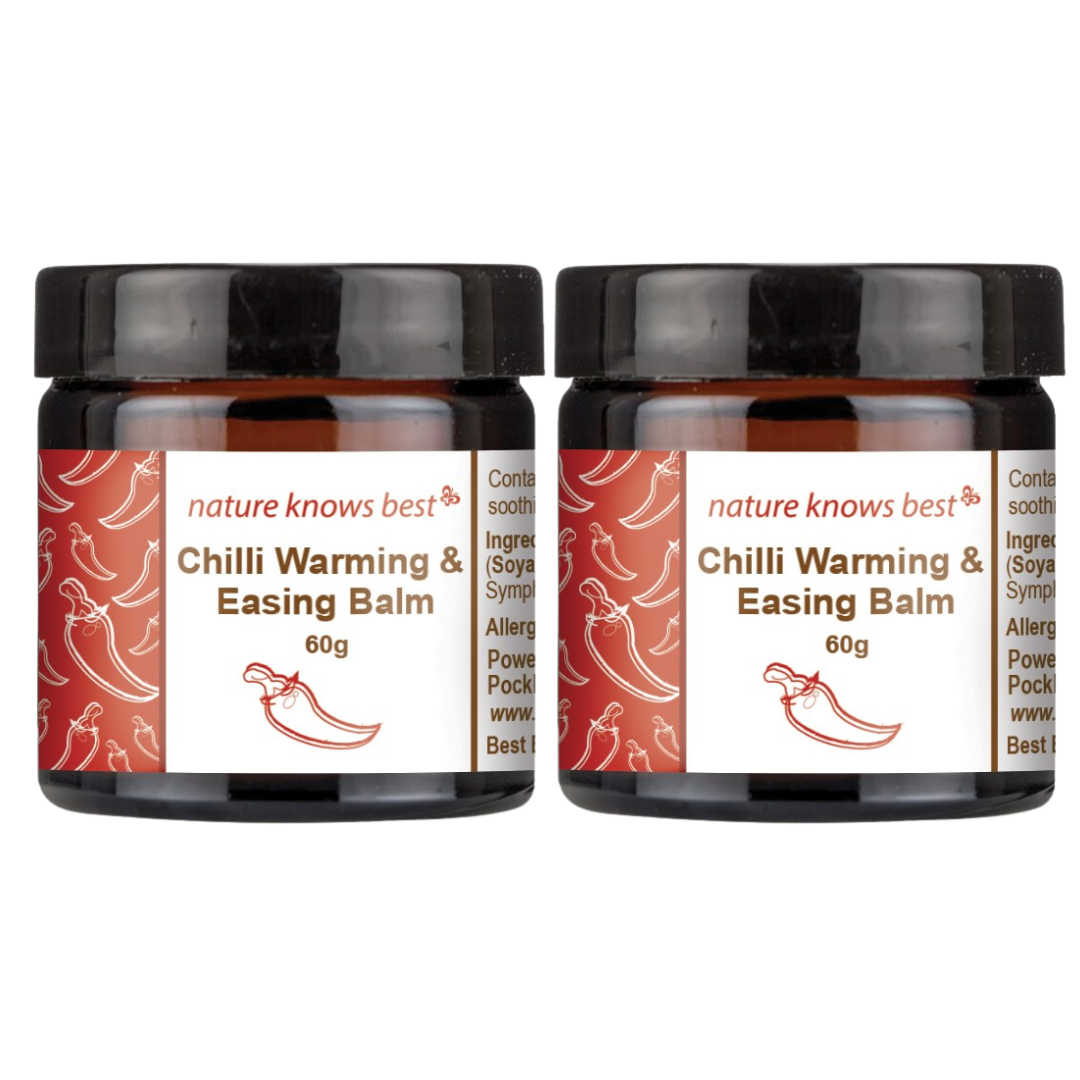 Power Health nature knows best Chilli Warming and Easing Balm twin 60g jars chilli warming balm for pain relief