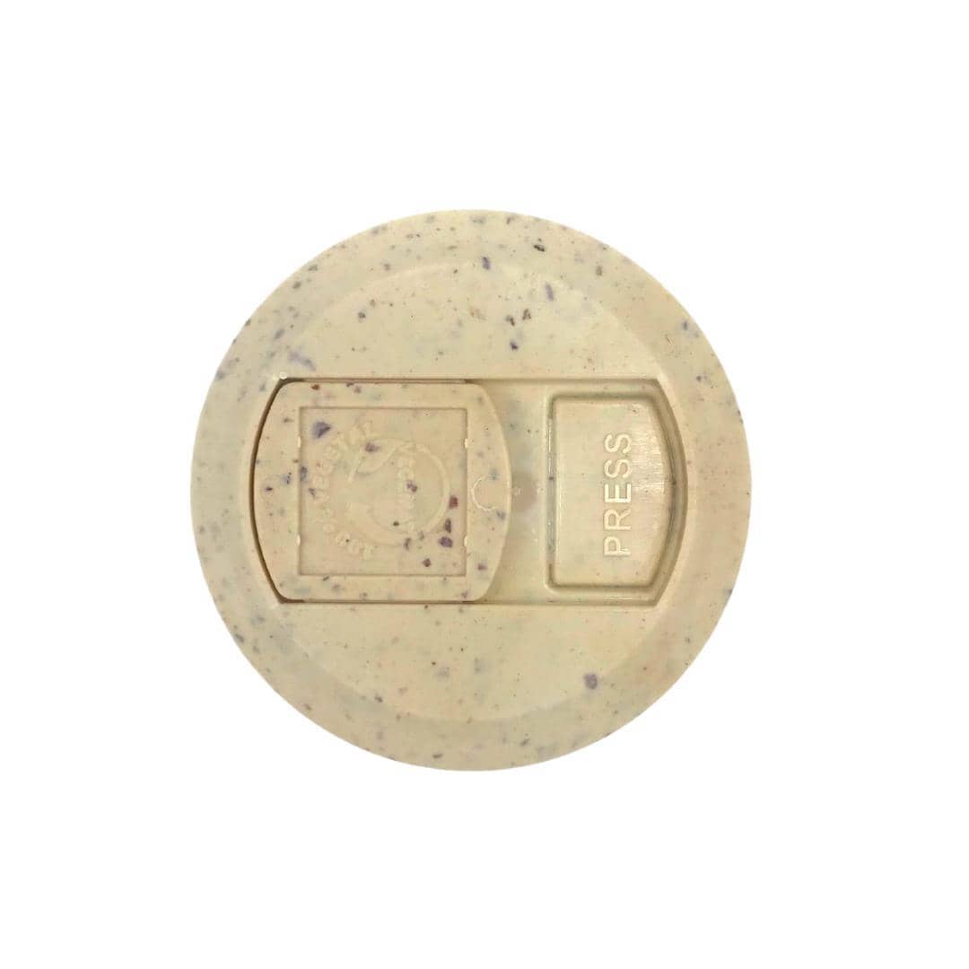 Power Health royal jelly capsules UK beige speckled bottle lid with press seal top view