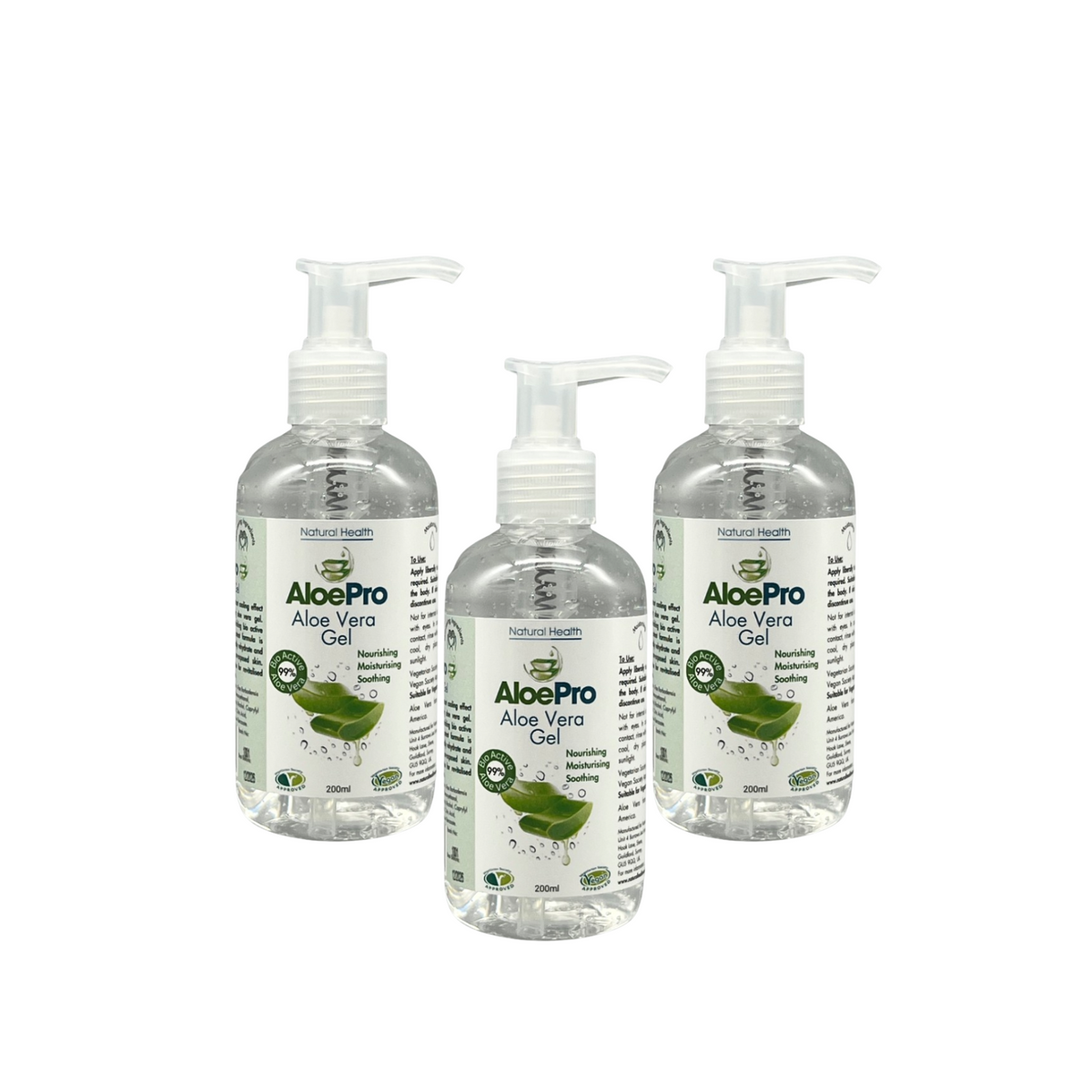 AloePro Aloe Vera Gel 200ml - Triple Pack