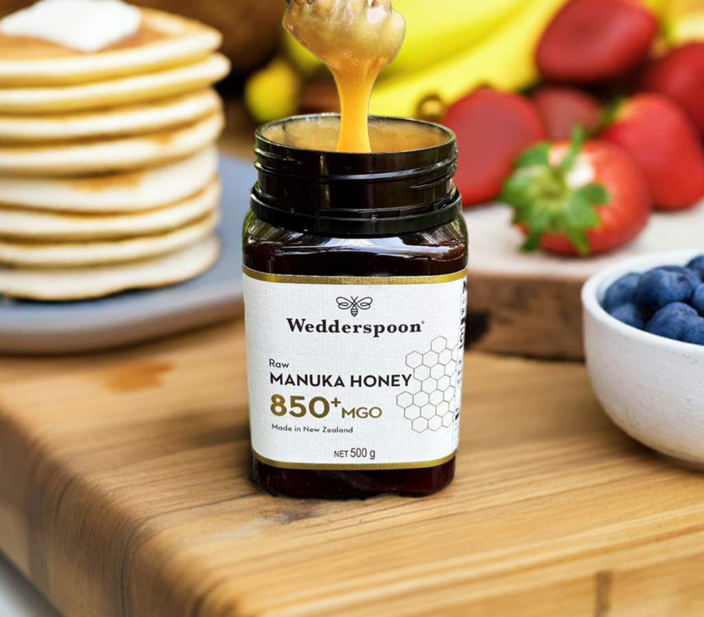 Wedderspoon Raw Manuka Honey 850 MGO (500g) – Unpasteurised High Potency