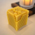 Bee Happy Cube Candle with Bee - Pure Beeswax Candle