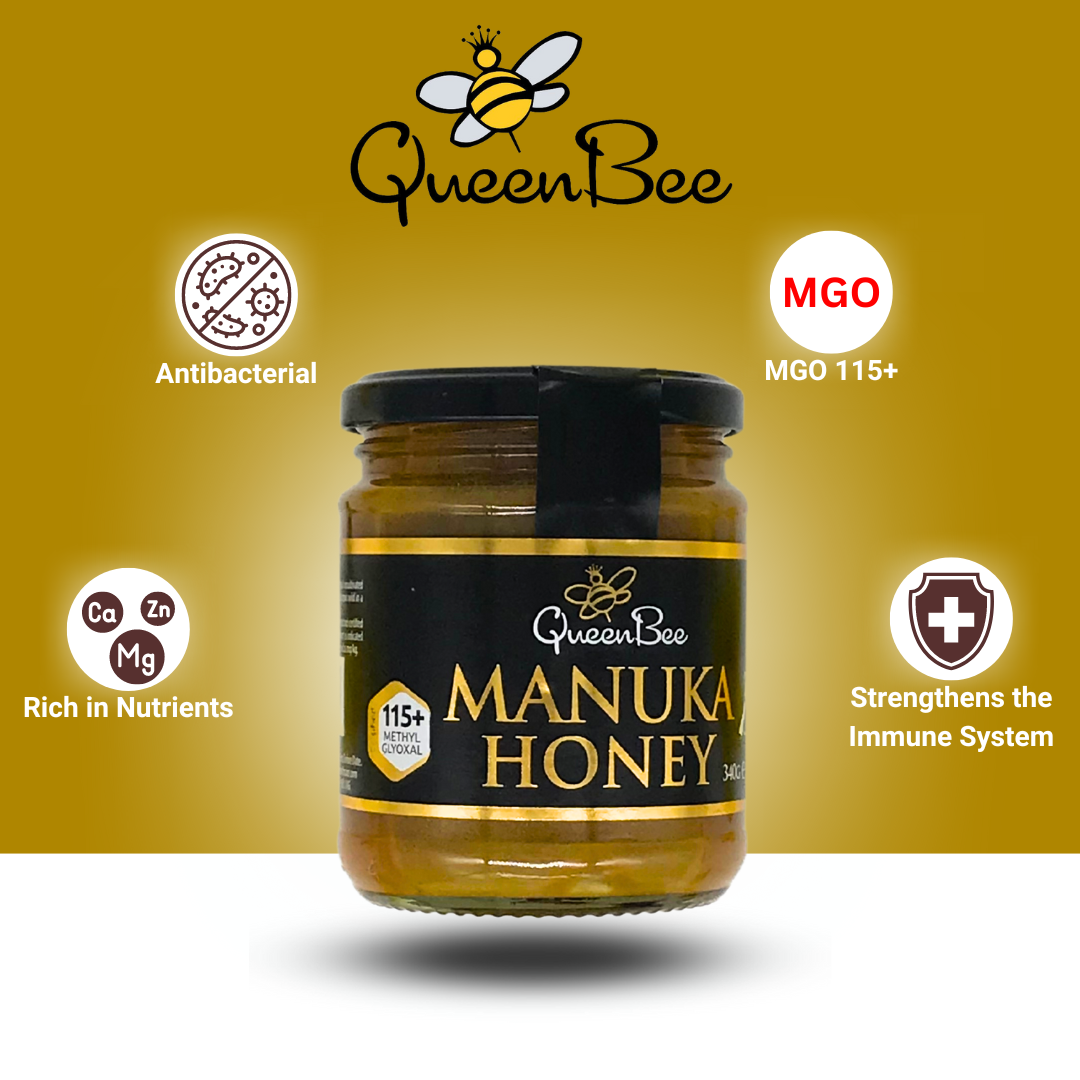Queen Bee Manuka Honey MG115 - 2 x 340g TWIN PACK