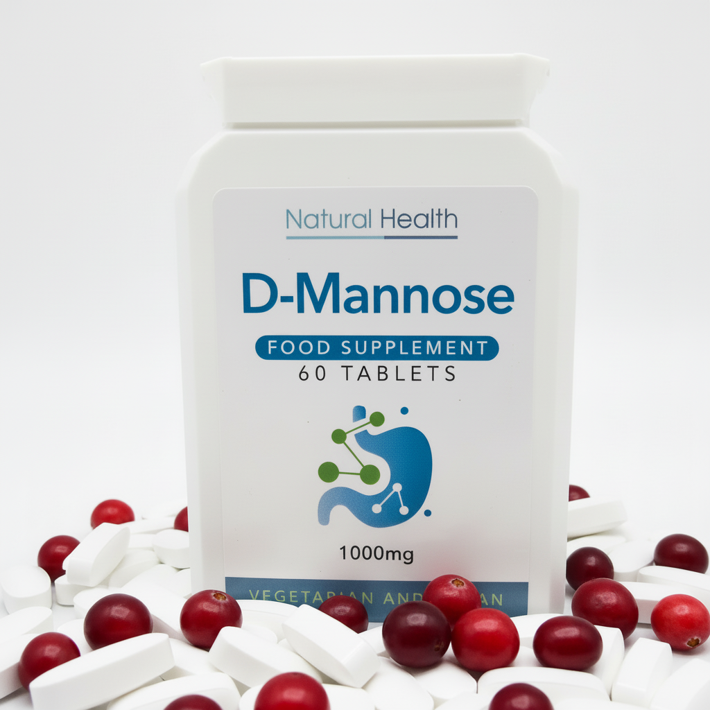 D-Mannose 1000mg Tablets | 60 Tablets | Pure D Mannose Supplement | Chewable | Vegan | 2 Month Supply | Made in the UK