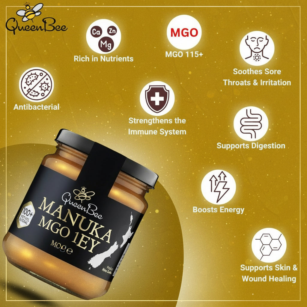Queen Bee Manuka Honey MG115 - 340g Triple Pack