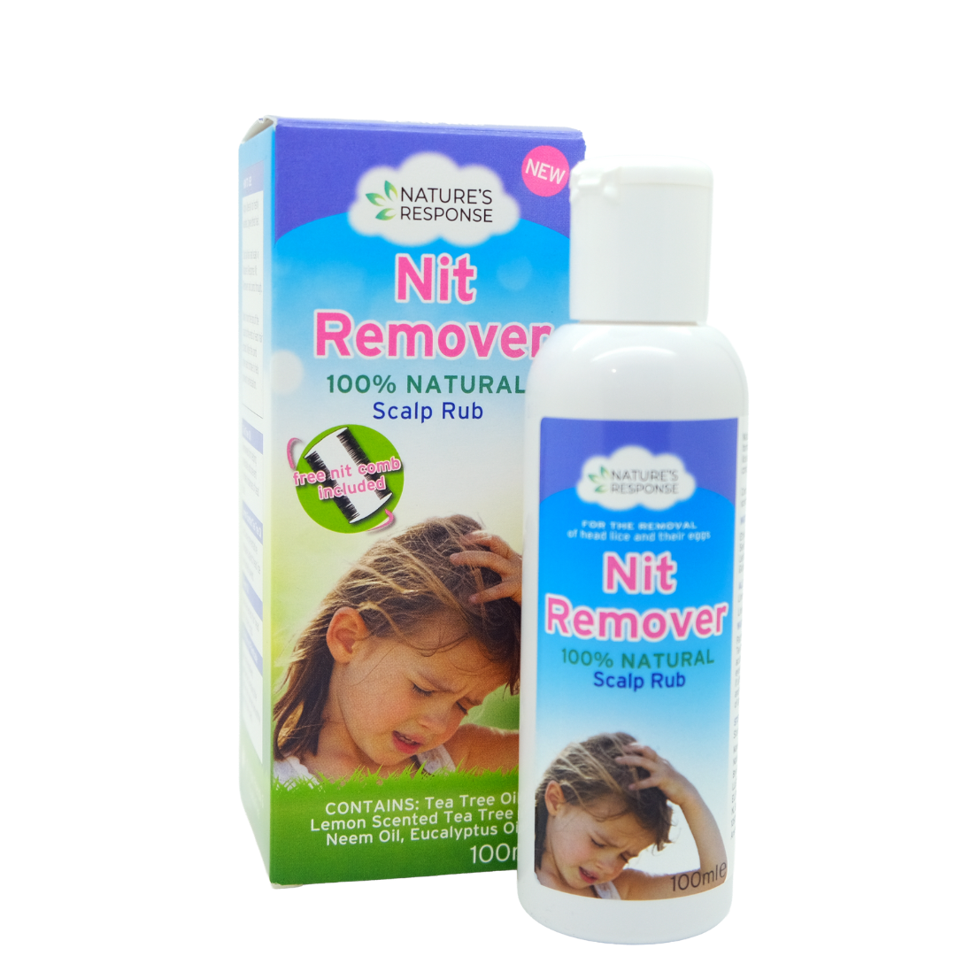 Nature’s Response Nit Remover – 100% Natural Lice & Egg Scalp Rub with Tea Tree, Lemon & Neem Oils