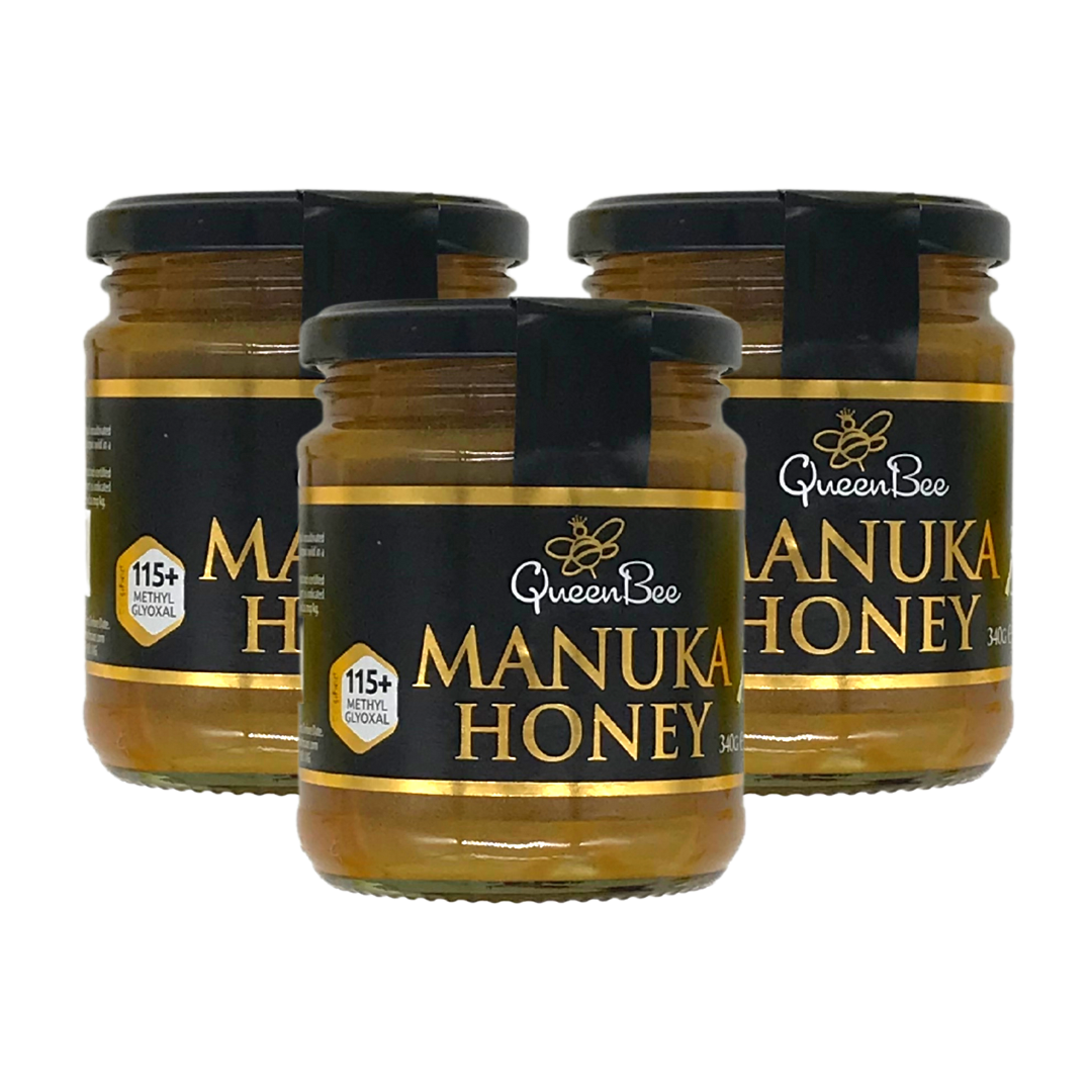 Queen Bee Manuka Honey MG115 - 340g Triple Pack