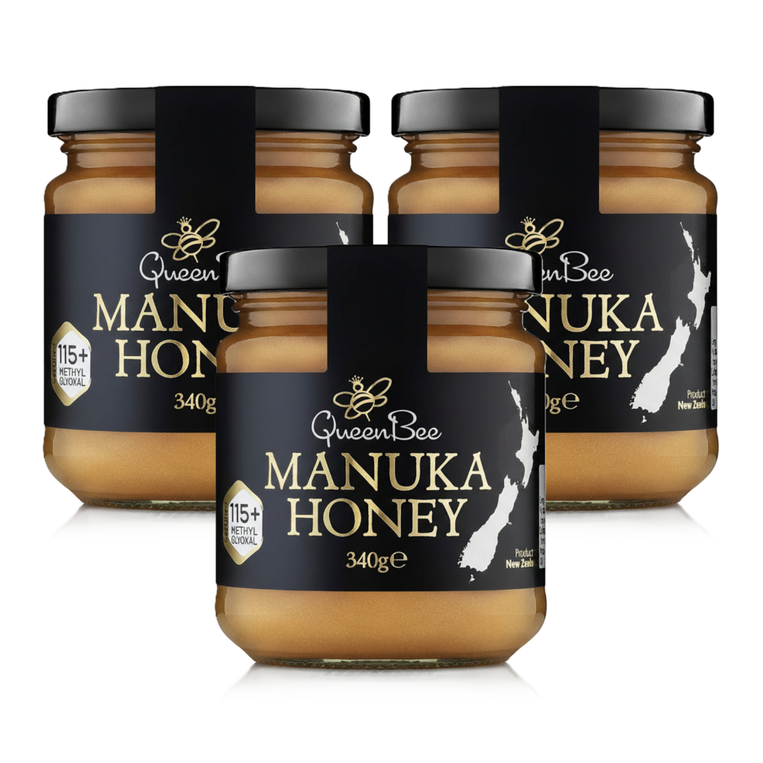 Queen Bee Manuka Honey MG115 - 340g Triple Pack