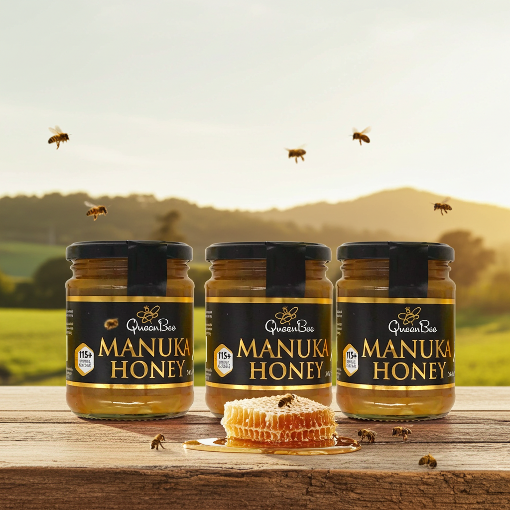 Queen Bee Manuka Honey MG115 - 340g Triple Pack