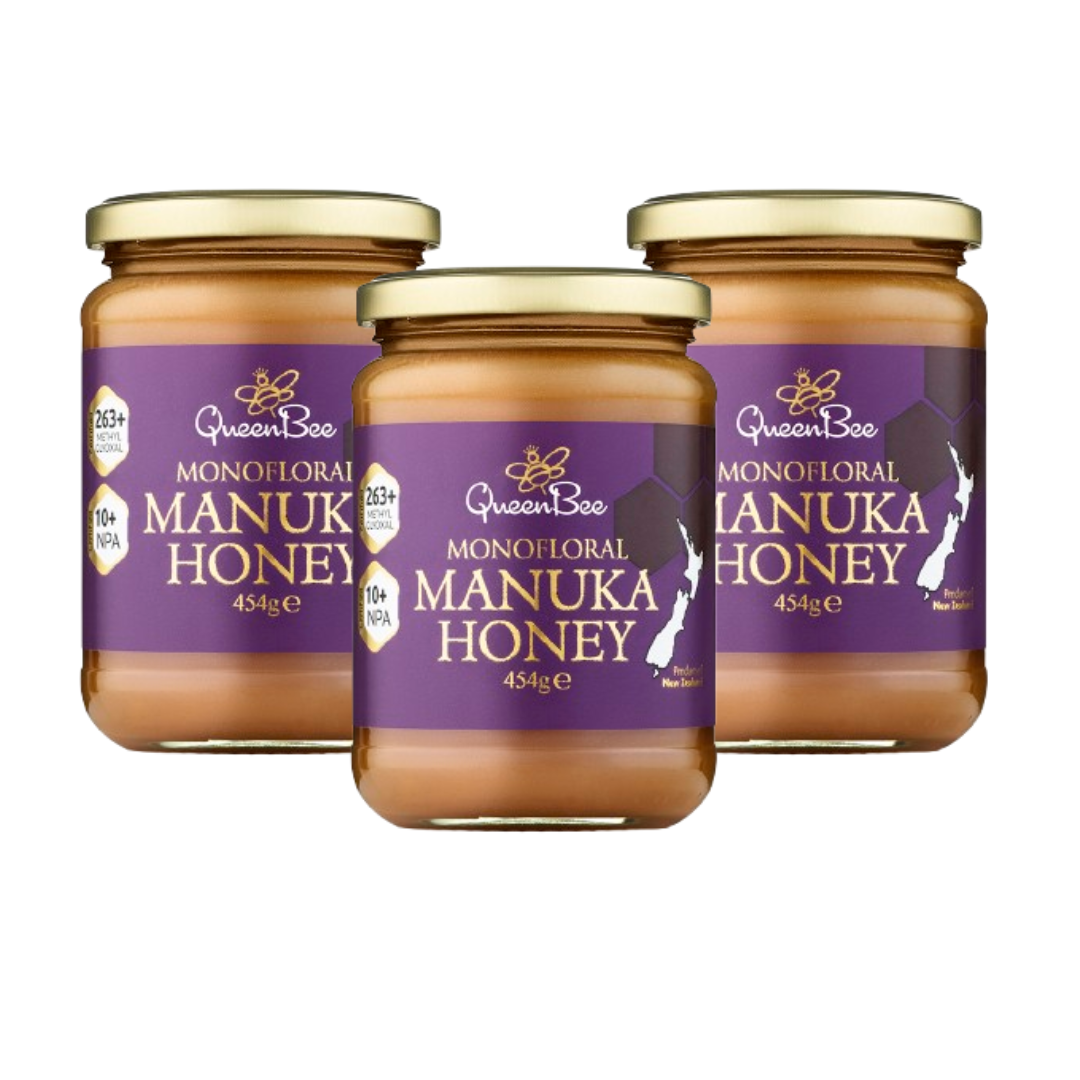 Queen Bee Manuka Honey MG263 - 454g - Triple Pack