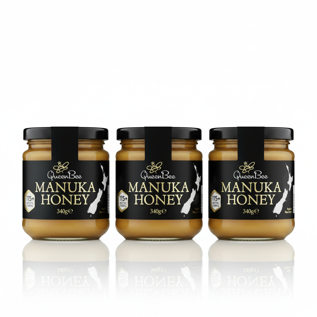 Queen Bee Manuka Honey MG115 - 340g Triple Pack