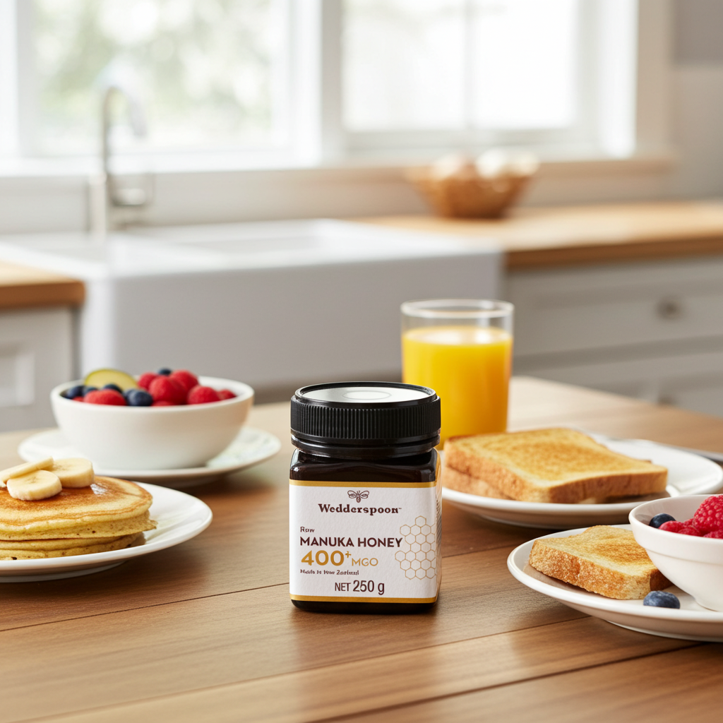 Wedderspoon Raw Manuka Honey 400 MGO (250g) – Unpasteurised High Potency