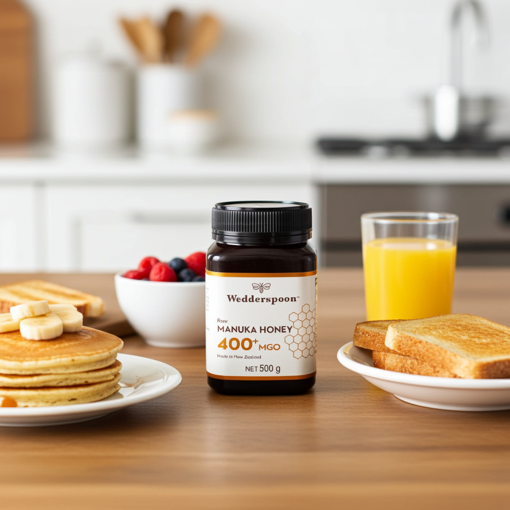 Wedderspoon Raw Manuka Honey 400 MGO (500g) – Unpasteurised High Potency