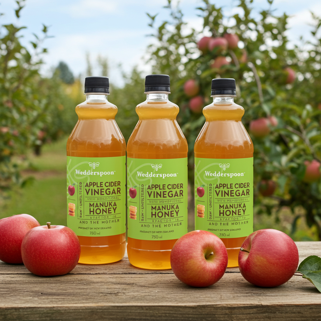Wedderspoon Apple Cider Vinegar with Manuka Honey 750ml Triple Pack
