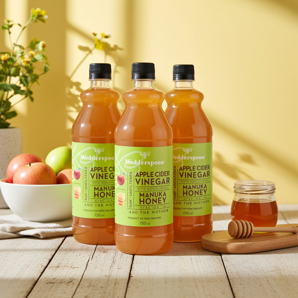 Wedderspoon Apple Cider Vinegar with Manuka Honey 750ml Triple Pack