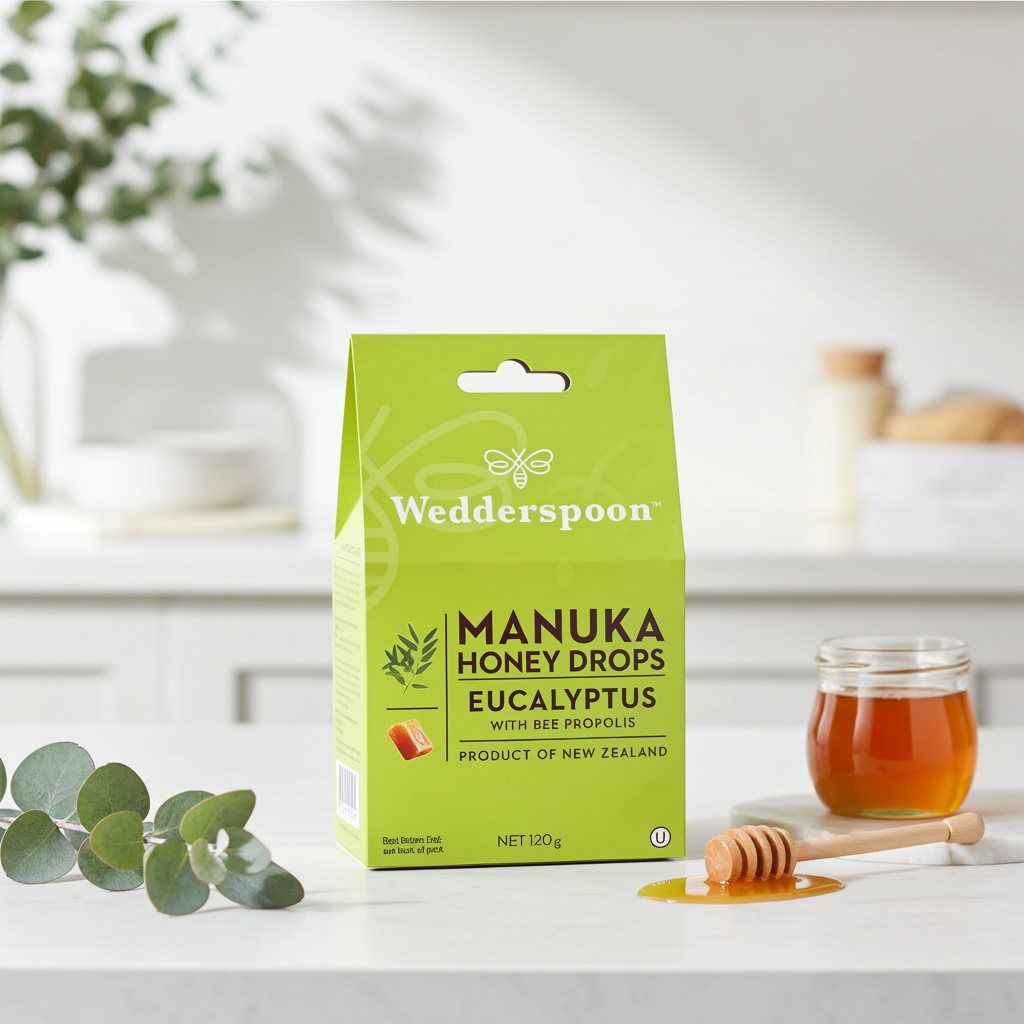 Wedderspoon Manuka Honey Drops Eucalyptus Drops