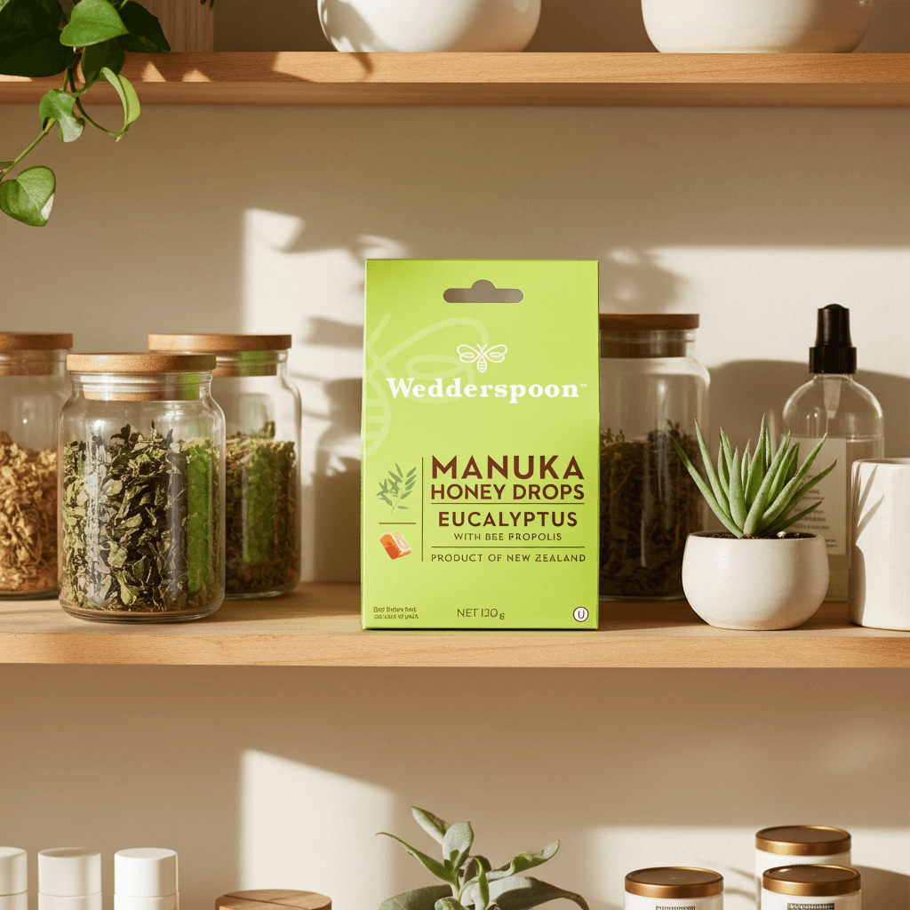 Wedderspoon Manuka Honey Drops - Lemon, Ginger and Eucalyptus Bundle