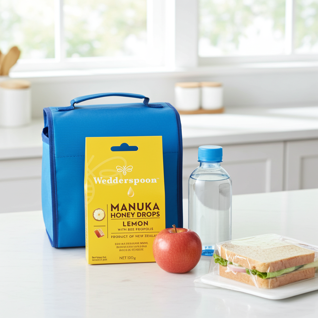 Wedderspoon Manuka Honey Drops Lemon With Bee Propolis 20 Pack