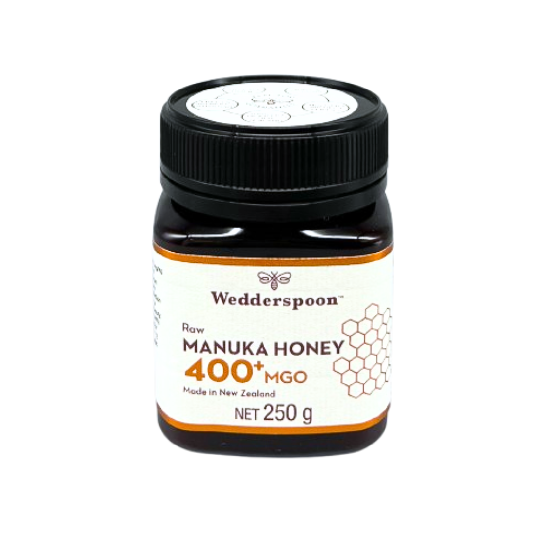 Wedderspoon Raw Manuka Honey 400 MGO (250g) – Unpasteurised High Potency
