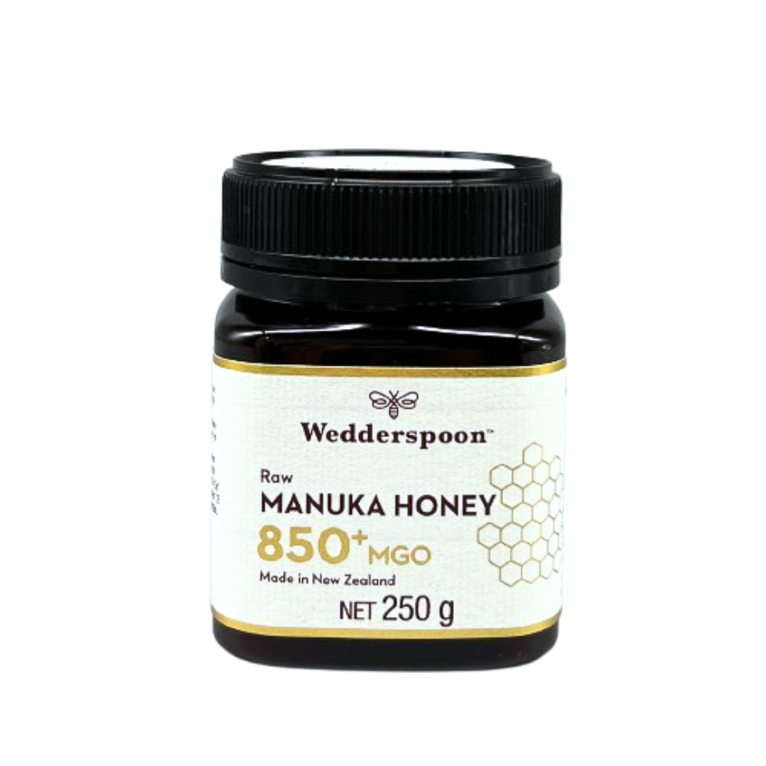 Wedderspoon Raw Manuka Honey 850 MGO (250g) – Unpasteurised High Potency