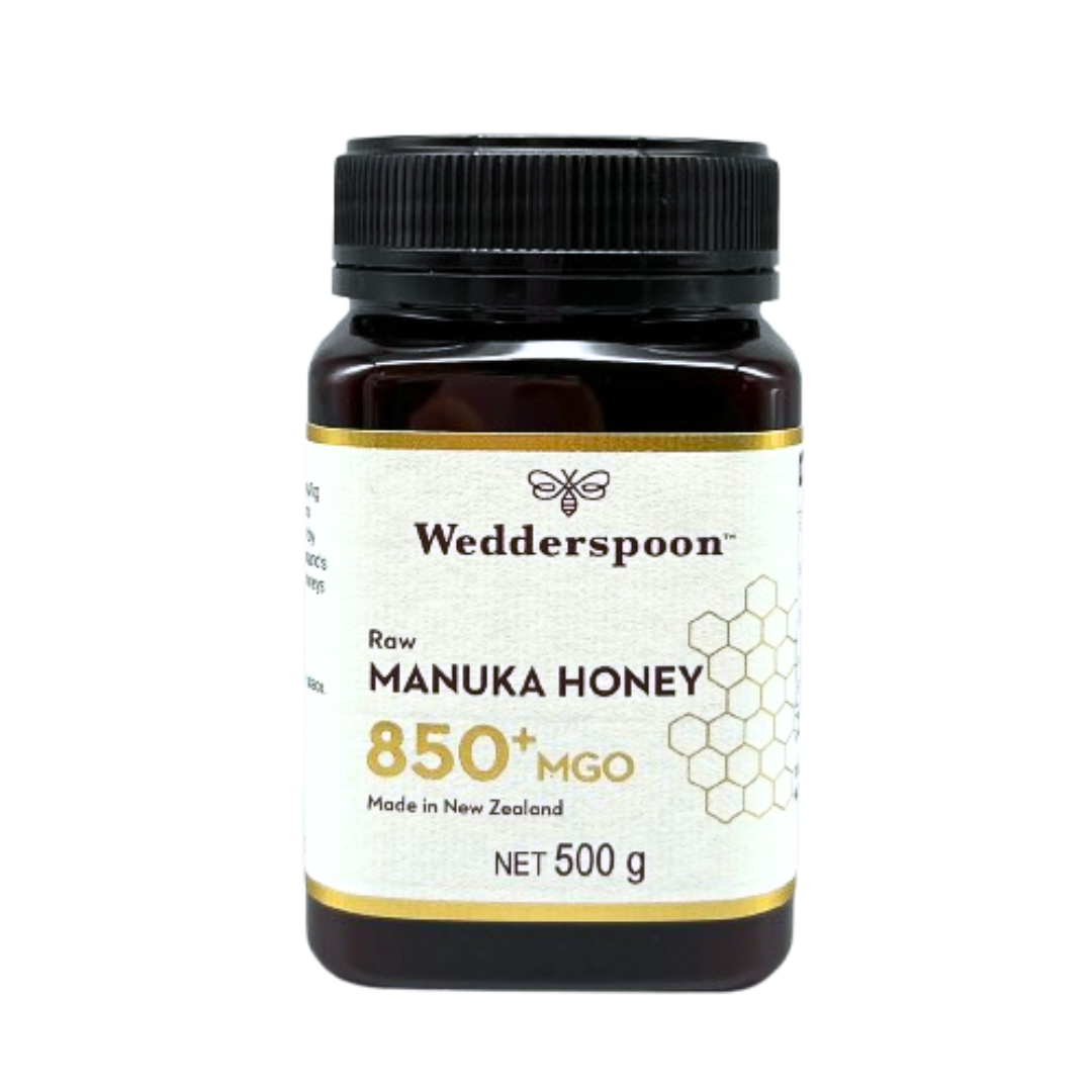 Wedderspoon Raw Manuka Honey 850 MGO (500g) – Unpasteurised High Potency