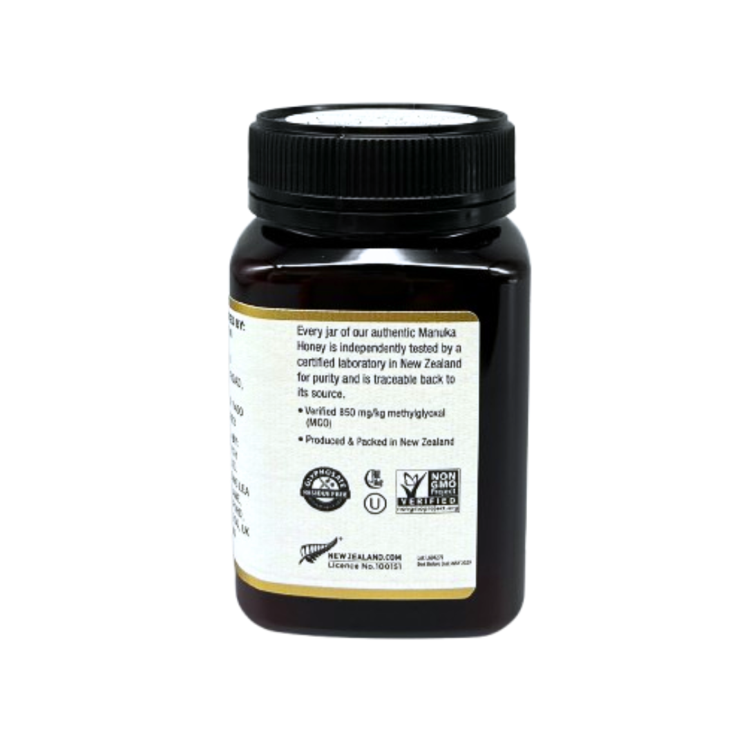 Wedderspoon Raw Manuka Honey 850 MGO (500g) – Unpasteurised High Potency