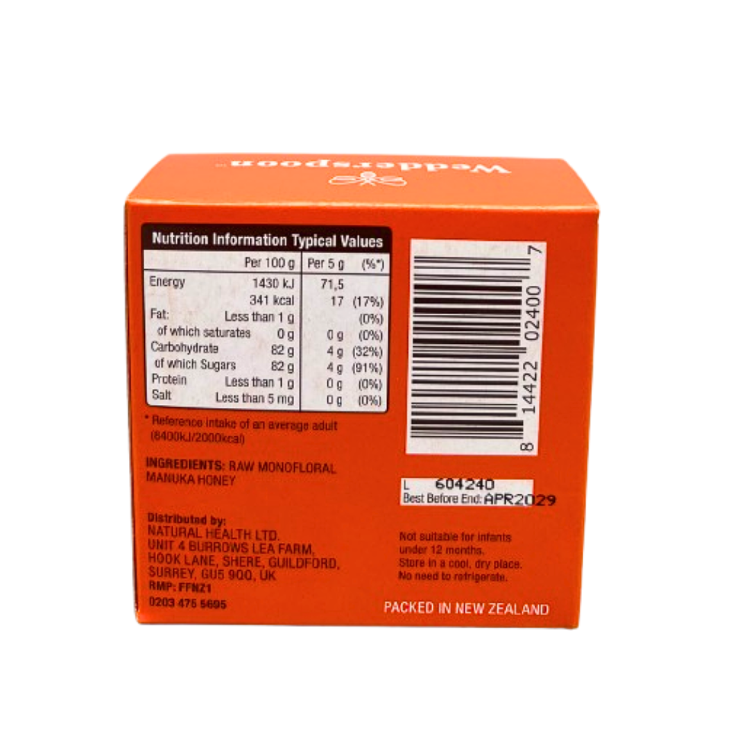 Wedderspoon Honey On The Go KFactor 16+ Manuka Snap Packs 120g (24 snaps per box)