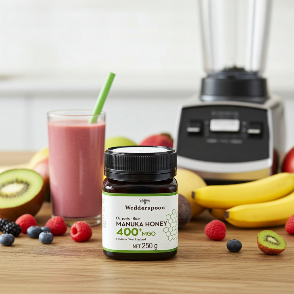 Wedderspoon Raw Organic Manuka Honey 400 MGO (250g) – Unpasteurised High Potency