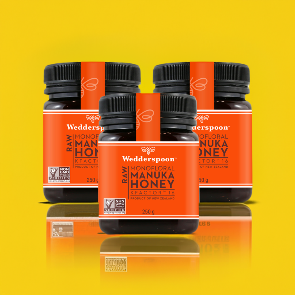 Wedderspoon RAW Manuka Honey KFactor 16+ 250g - Triple Pack