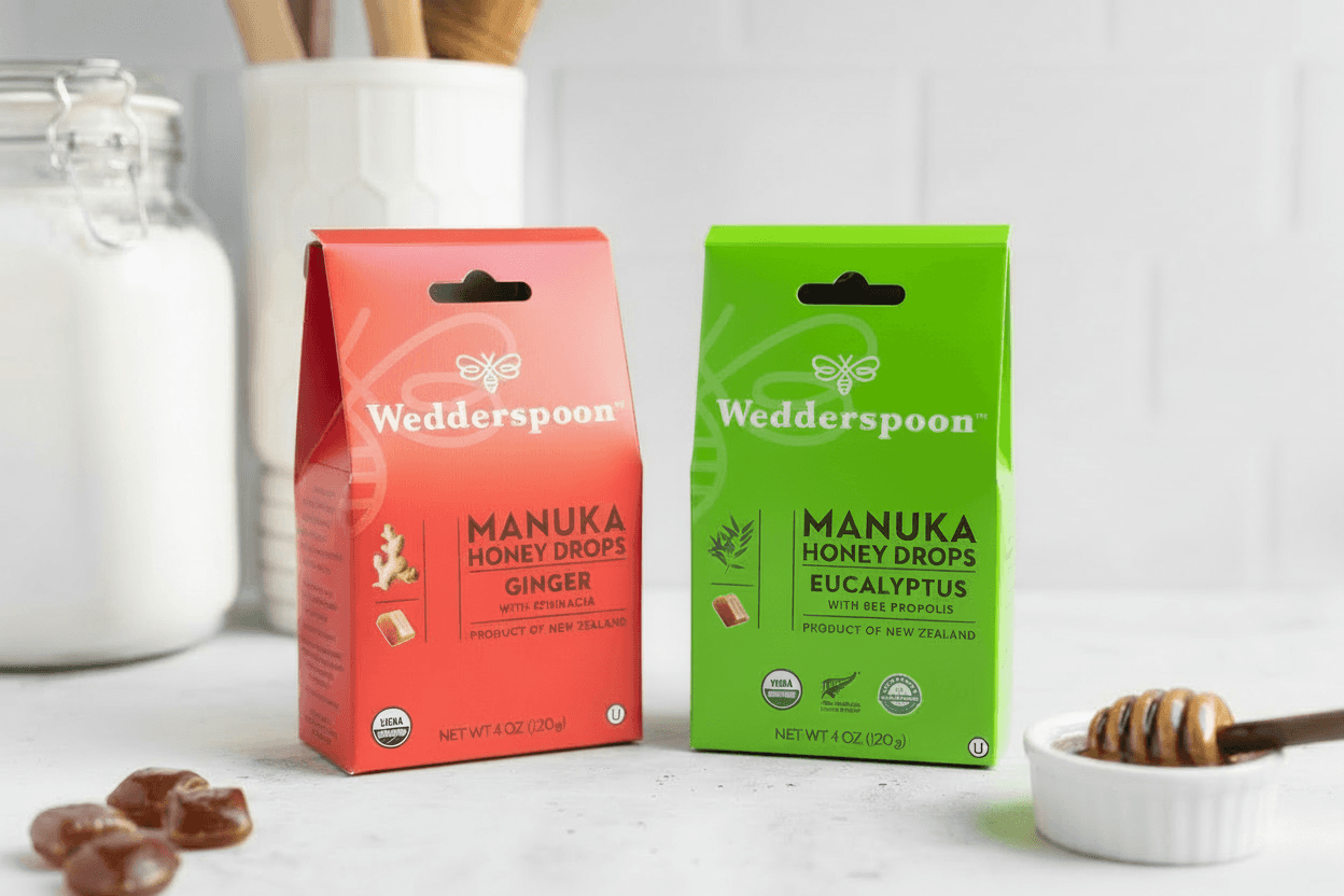 Wedderspoon Manuka Honey Drops - Lemon, Ginger and Eucalyptus Bundle