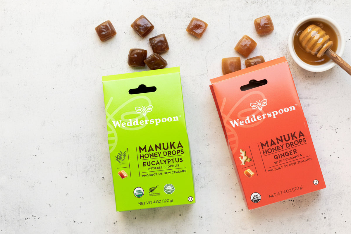 Wedderspoon Manuka Honey Drops - Lemon, Ginger and Eucalyptus Bundle