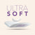 MOCHi breast pads for breastfeeding showing ultra soft white nursing pad with feather