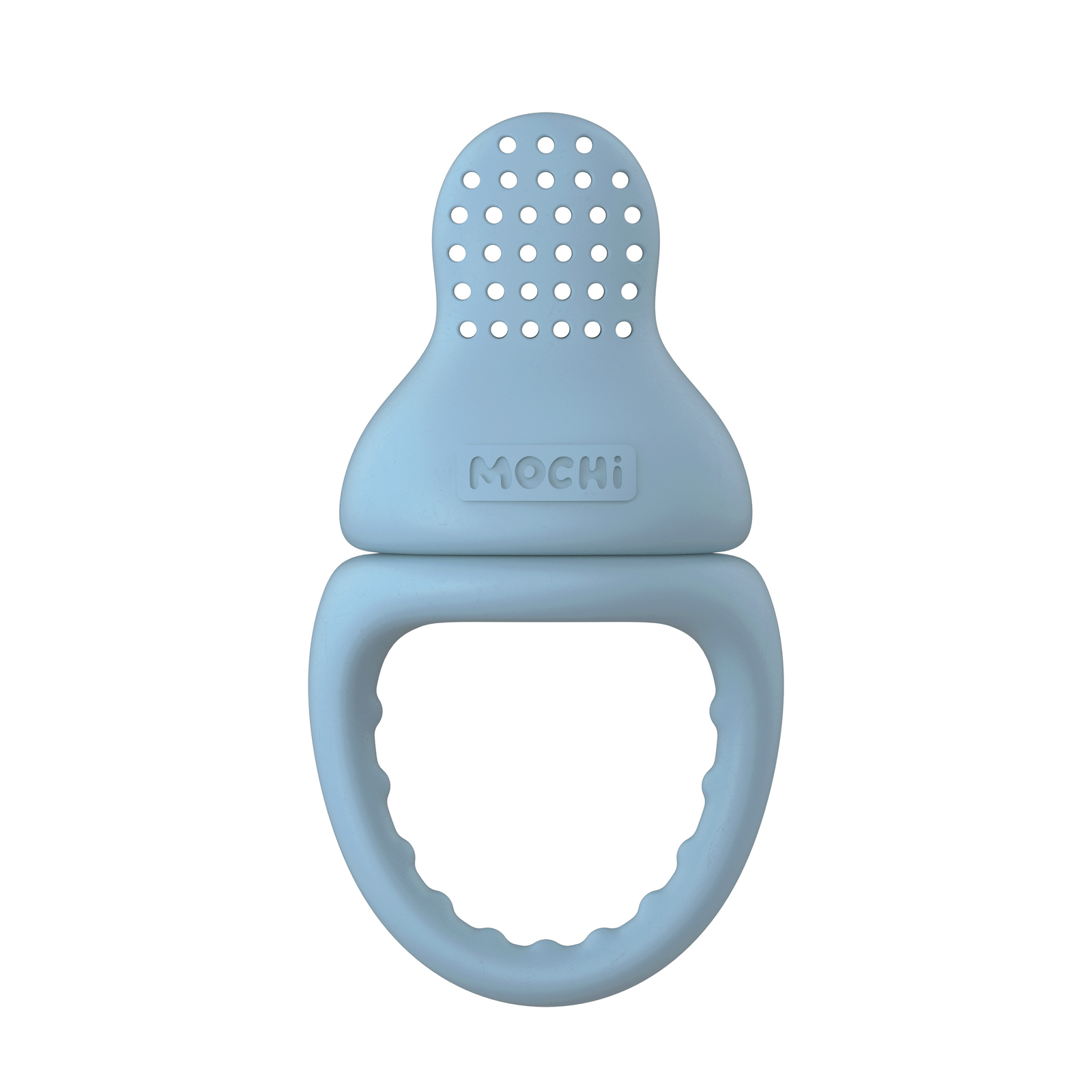 MOCHi Pop-Up Feeder for Babies Food Grade Silicone in blue safe teething and feeding toy