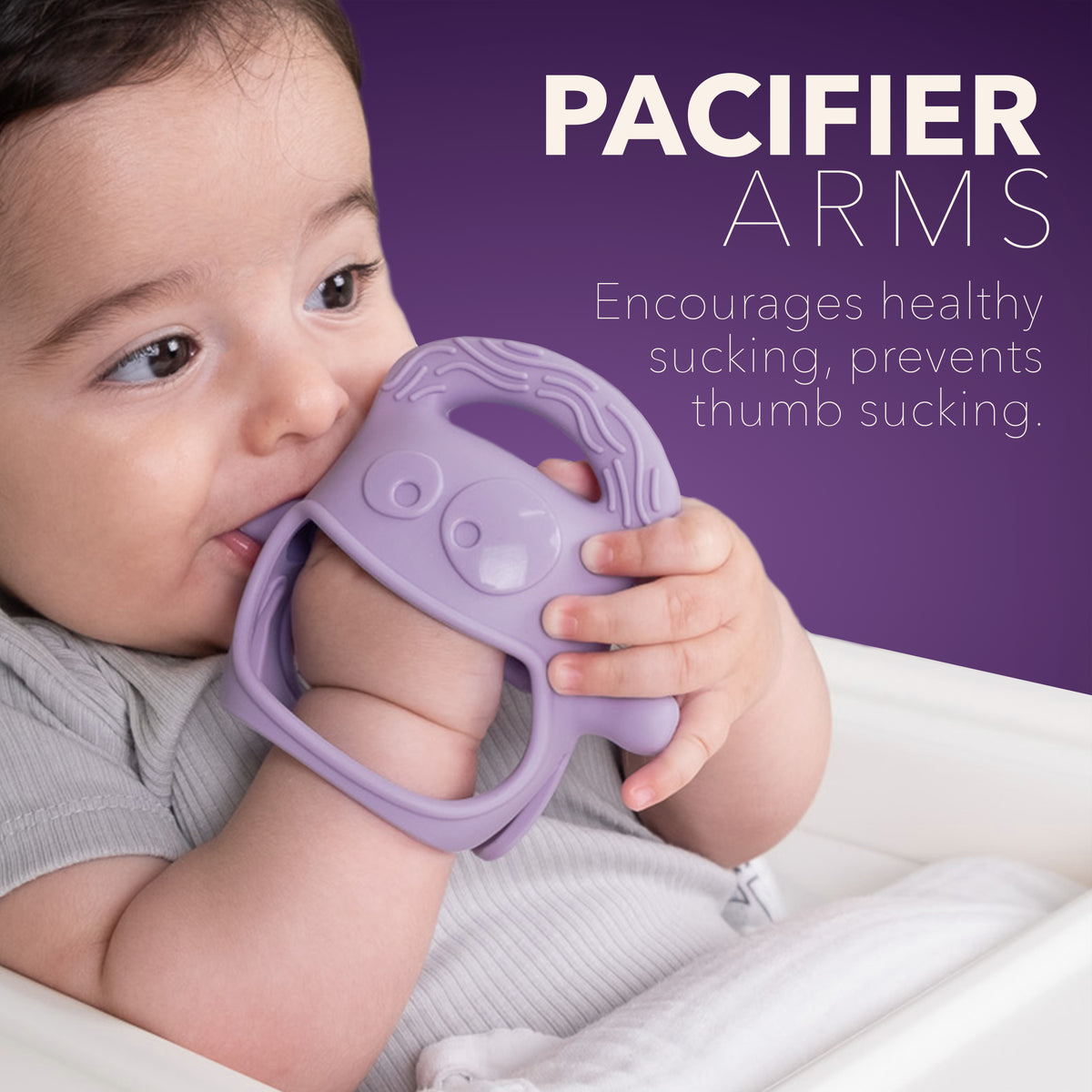MOCHi teether for babies with a unique design that encourages healthy sucking and prevents thumb sucking