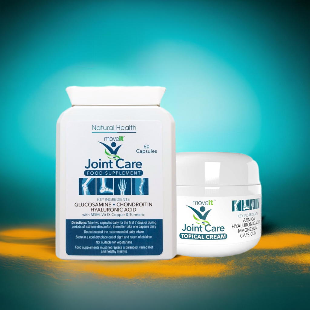 Natural Health World UK Moveit joint support capsules and cream for effective joint care and pain relief